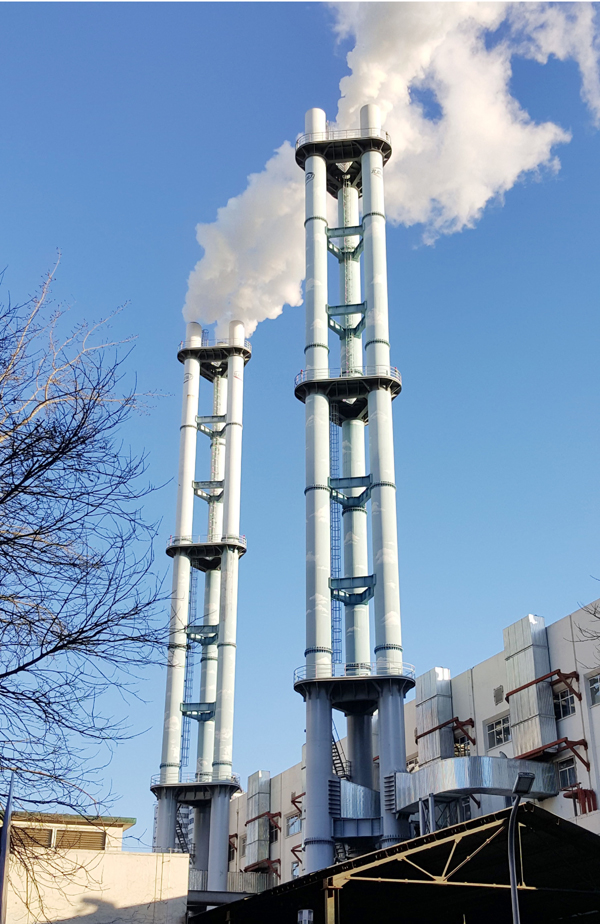 亞運(yùn)村北辰供熱廠04鋼制煙囪安裝